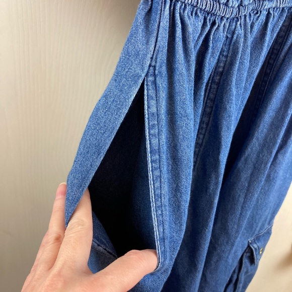 Spencer Alexis 80’s GoldTone Zippers & Other Metal Detail Denim Dress - Picture 11 of 12